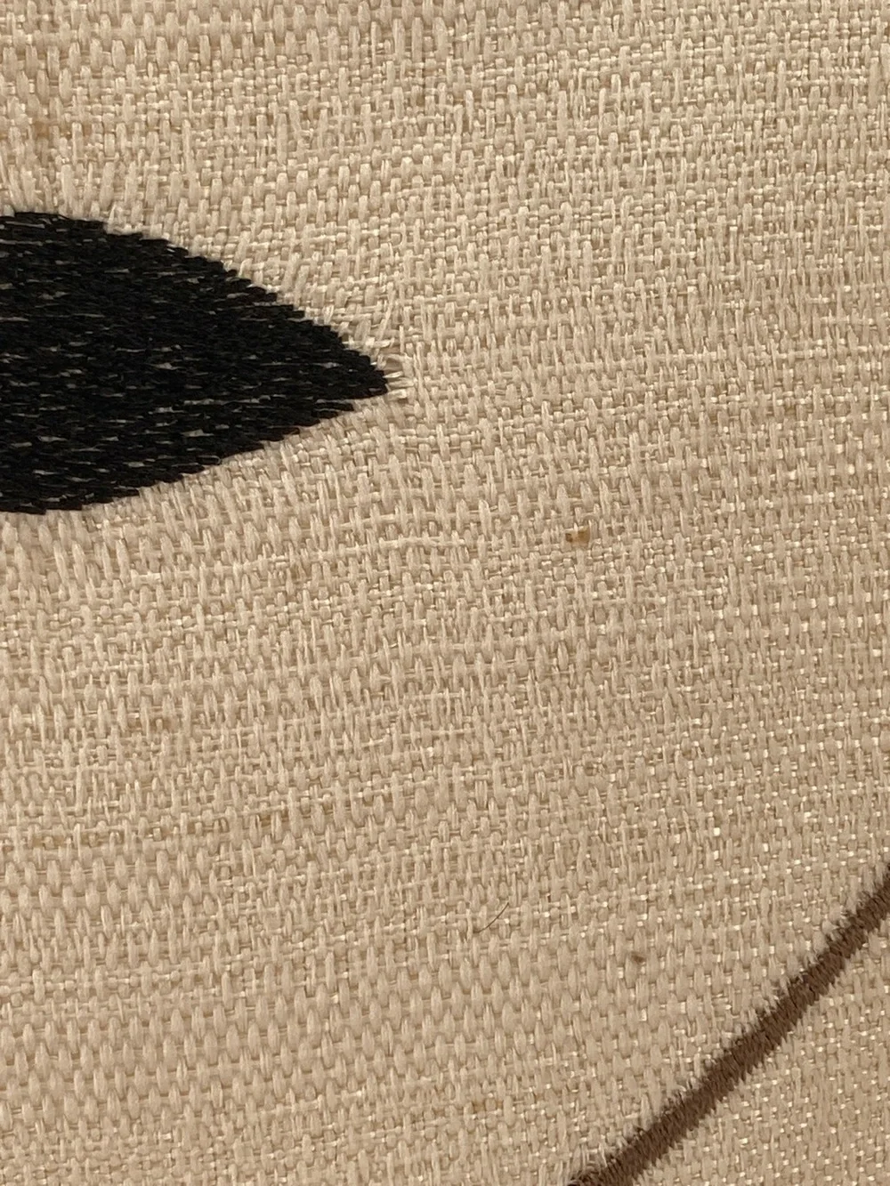 8 Embroirdered Placemants Black Grey Cream 13